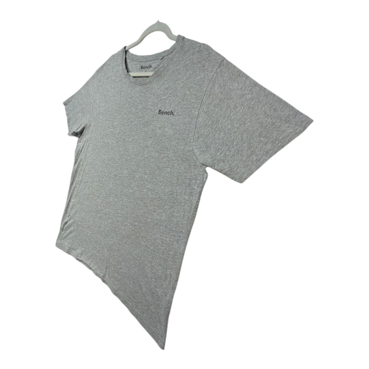 Bench grey t-shirt graphic print crew neck short sleeve with subtle chest branding.