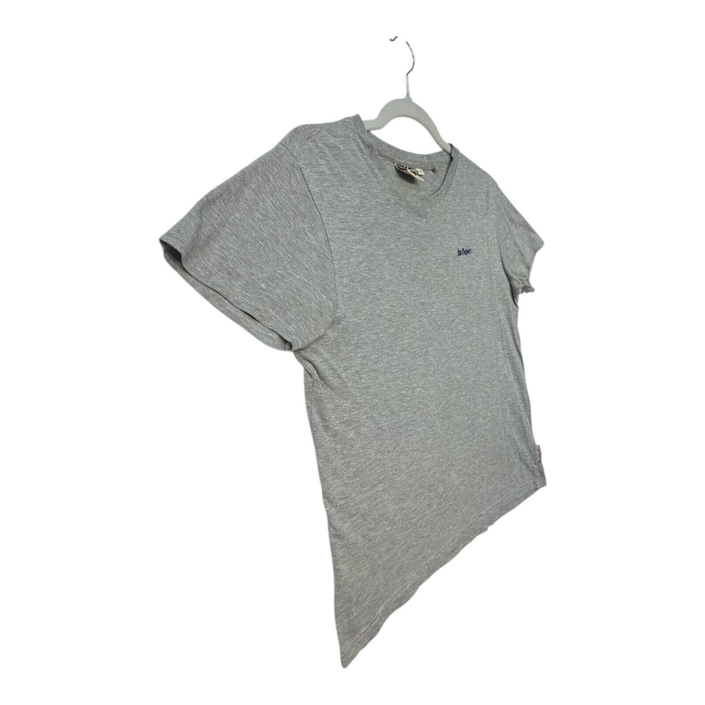 Lee Cooper grey t-shirt short sleeve crew neck with embroidered logo detail.