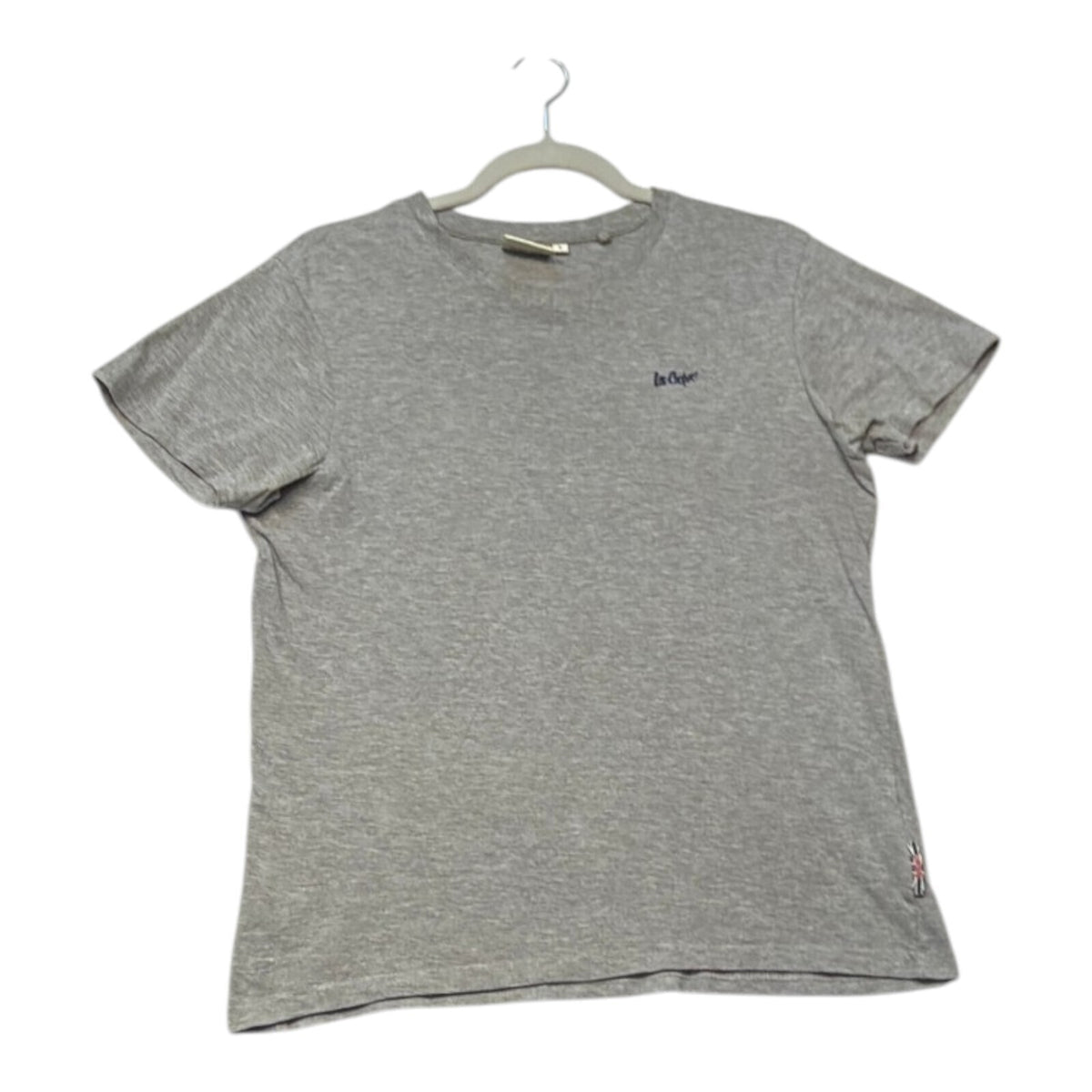 Lee Cooper grey t-shirt short sleeve crew neck with embroidered logo detail.