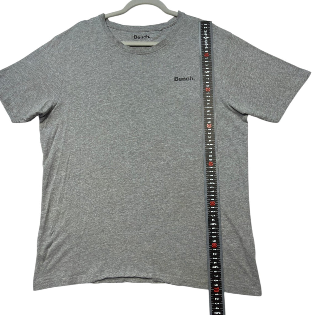 Bench grey t-shirt graphic print crew neck short sleeve with subtle chest branding.