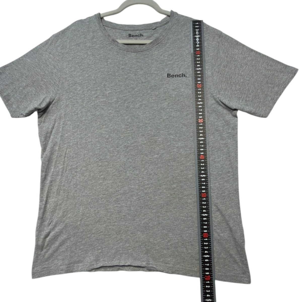 Bench grey t-shirt graphic print crew neck short sleeve with subtle chest branding.