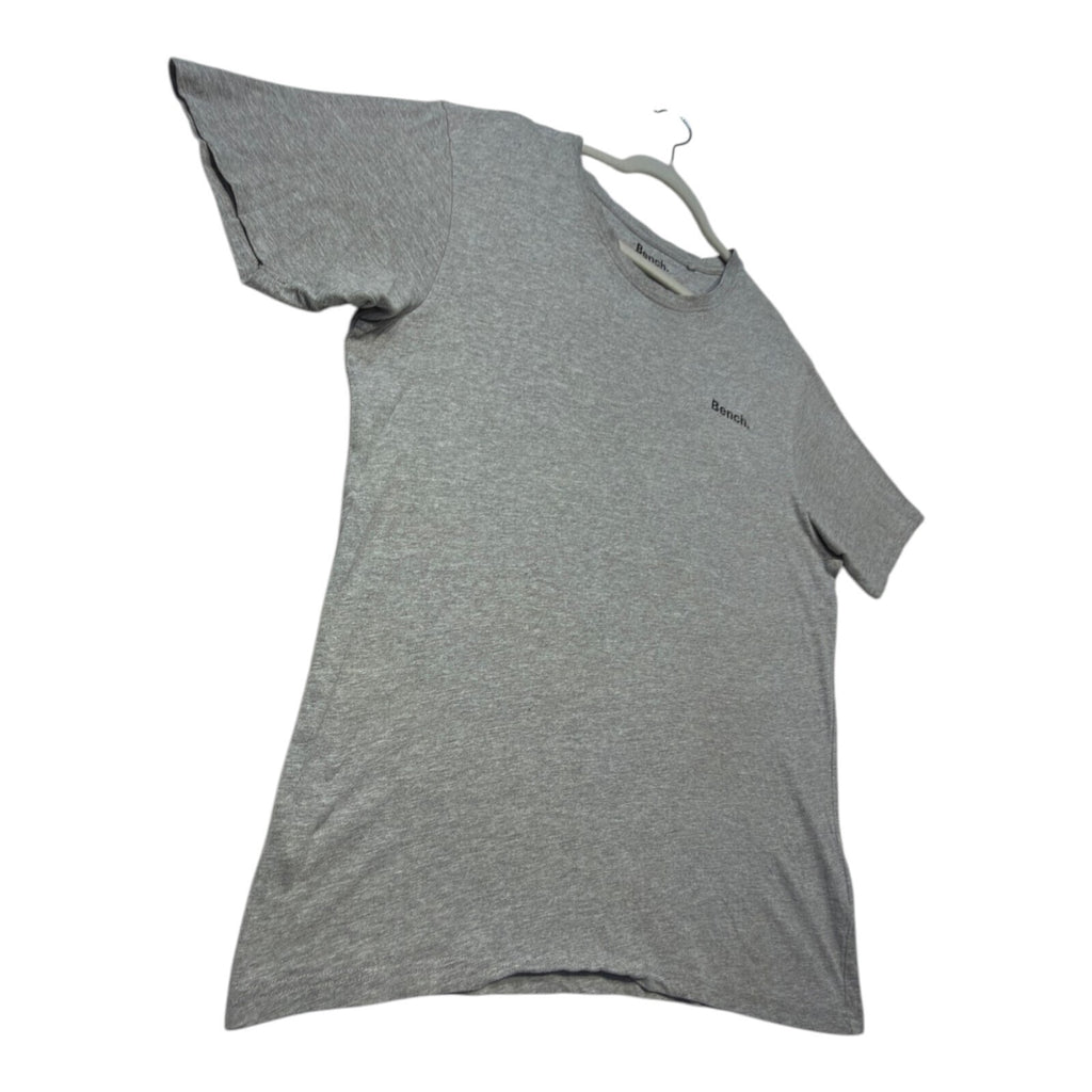 Bench grey t-shirt graphic print crew neck short sleeve with subtle chest branding.