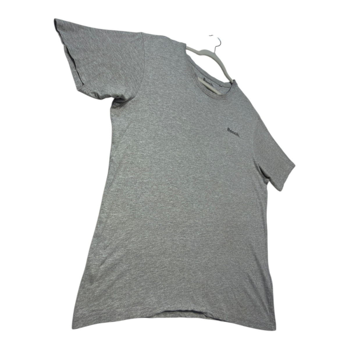 Bench grey t-shirt graphic print crew neck short sleeve with subtle chest branding.