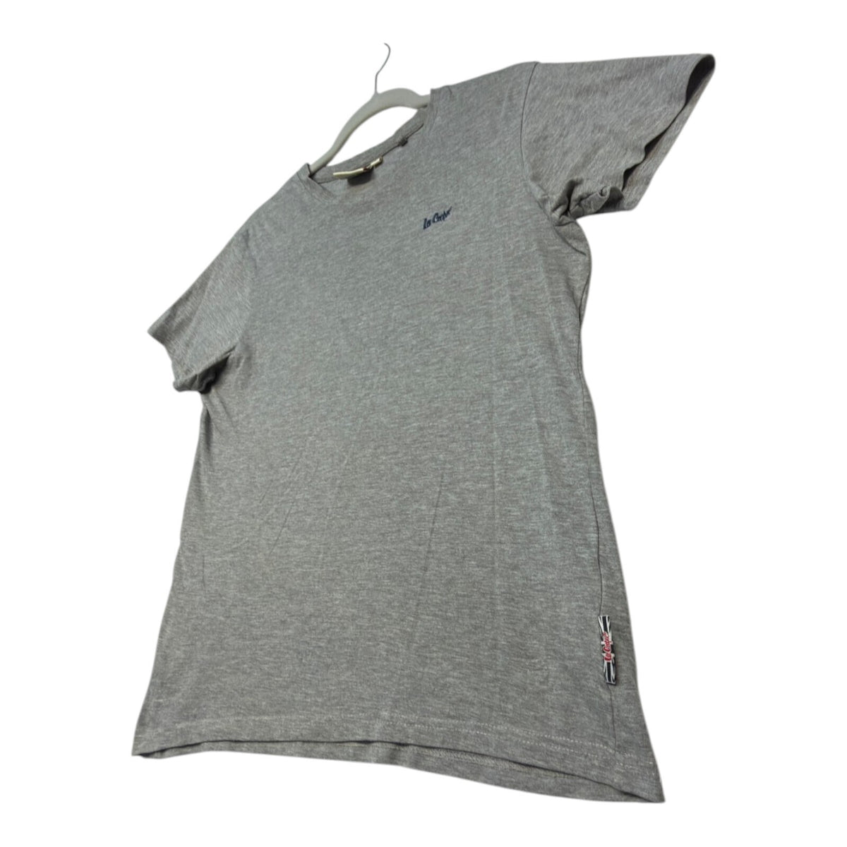 Lee Cooper grey t-shirt short sleeve crew neck with embroidered logo detail.